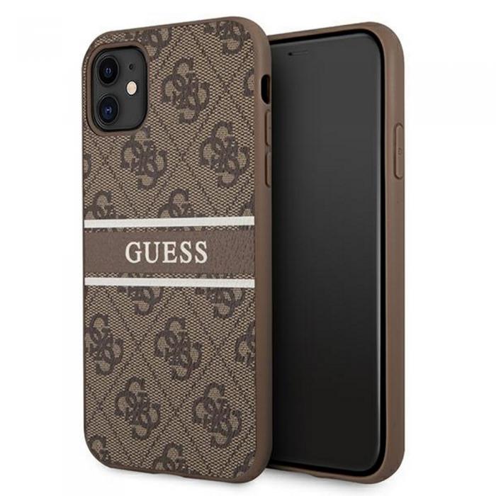 Guess - Guess iPhone 11 Hrt Fodral Brun Stripe