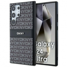 DKNY - DKNY Galaxy S24 Ultra Mobilskal Läder Mono Stripe & Metal Logo