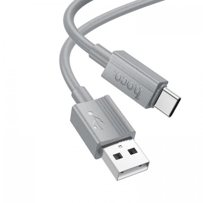 Hoco - HOCO USB-A Till USB-C 1m Kabel 3A X107 -Gr