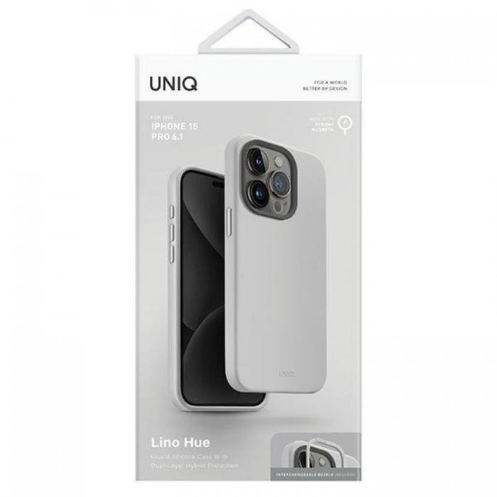 UNIQ - UNIQ iPhone 15 Pro Mobilskal Magsafe Lino Hue - Ljusgr