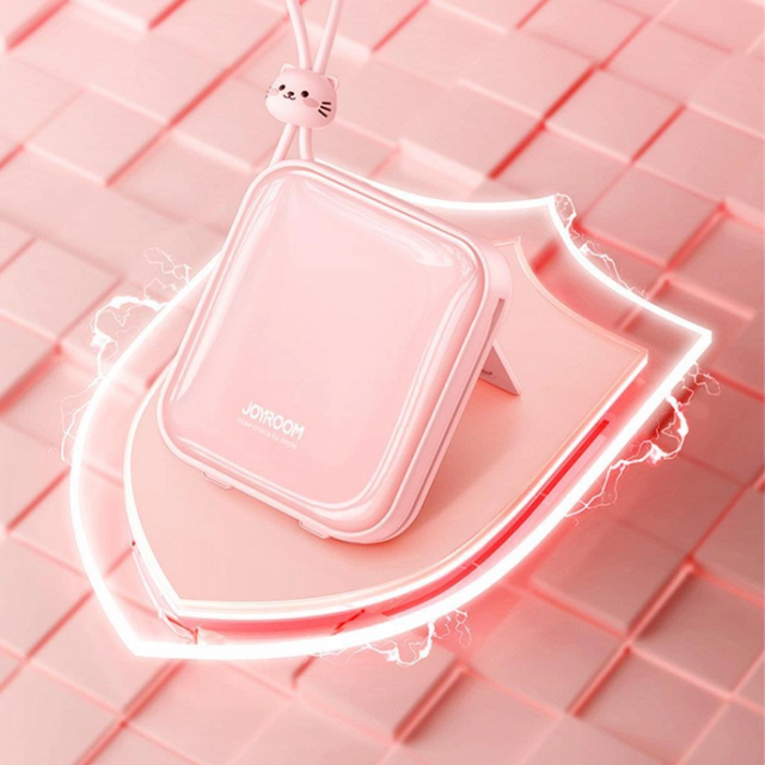 Joyroom - Joyroom Powerbank 10000mAh 22.5W Cutie Series Stativ - Rosa