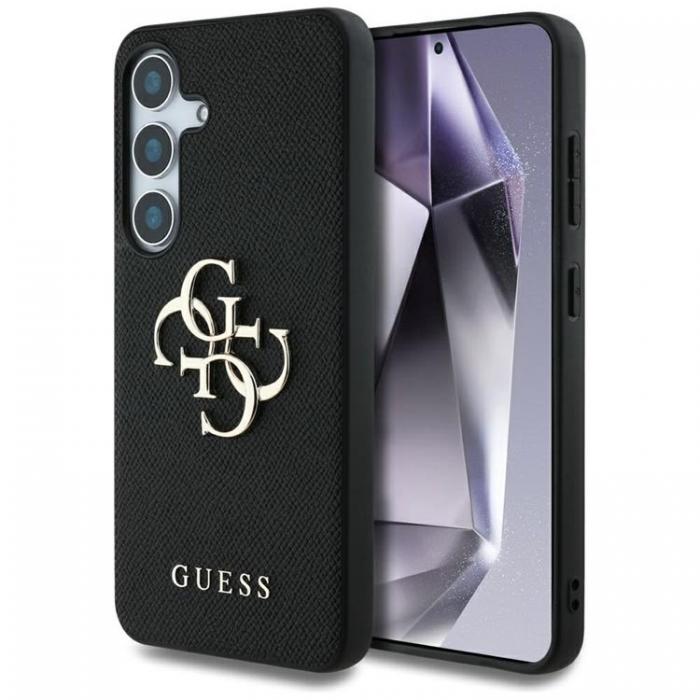 Guess - Guess Galaxy S25 Ultra Mobilskal Grained Big 4G Logo Small Classic - Svart