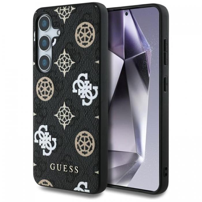 Guess - Guess Galaxy S25 Ultra Mobilskal MagSafe 4G Printed Colored Peony - Svart