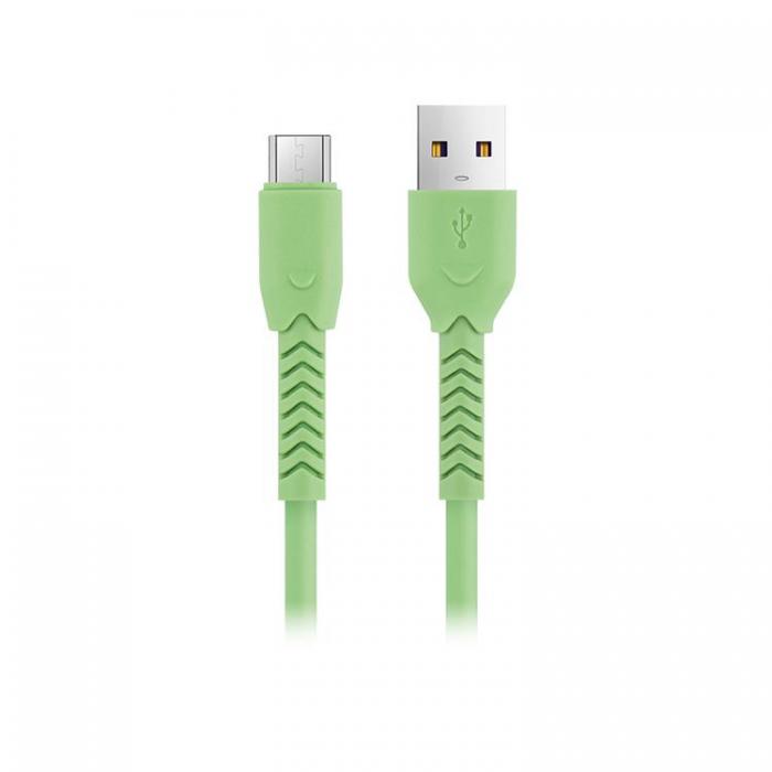 Maxlife - Maxlife Kabel USB till micro-USB 1m 3A - Grn