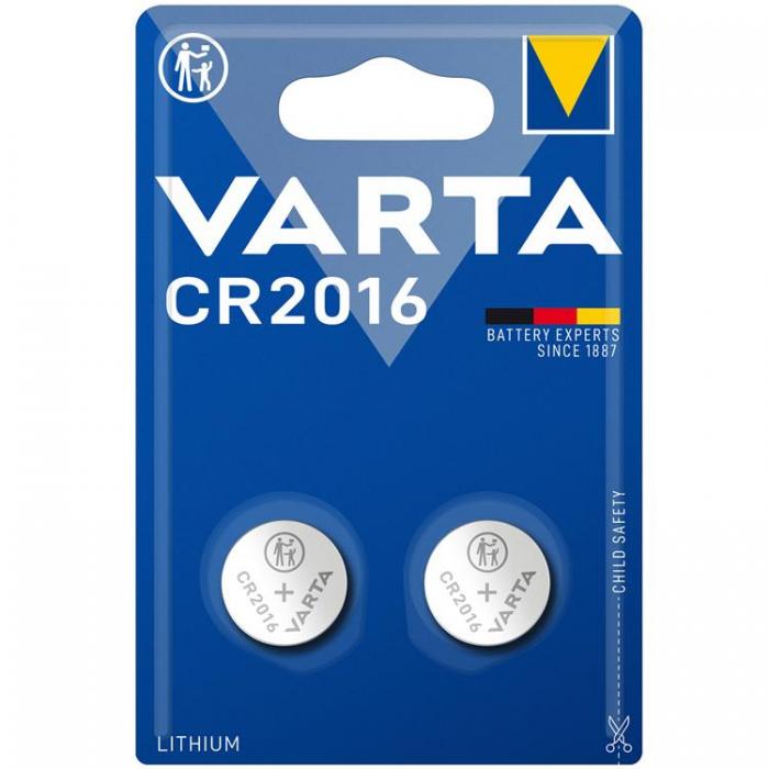 VARTA - Varta 2-pack CR2016 Lithium Knappcellsbatteri 3V