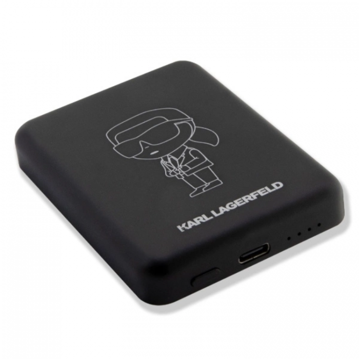 KARL LAGERFELD - Karl Lagerfeld Trdls Magsafe Powerbank 3000mAh 5W Ikonik - Svart