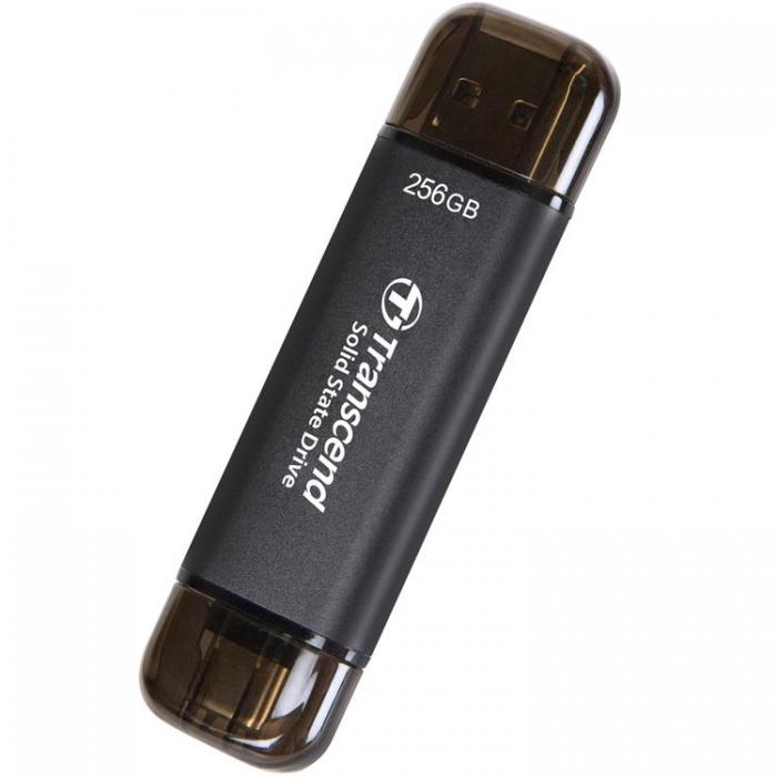 Transcend - Transcend Portabel SSD USB-C 256 GB - Svart