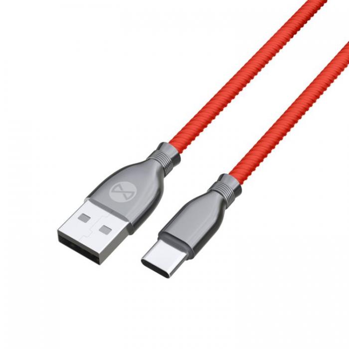 Forever - Forever Tornado USB-C till USB-A kabel 1m 3A - Rd