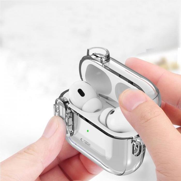 Tech-Protect - Tech-Protect Apple Airpods Pro 1/2 Skal Slim Hook - Clear