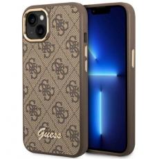 Guess - GUESS iPhone 14 Skal Vintage Gold Logo - Brun