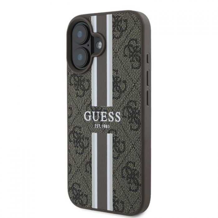 Guess - Guess iPhone 16 Plus Mobilskal Magsafe 4G Printed Stripes