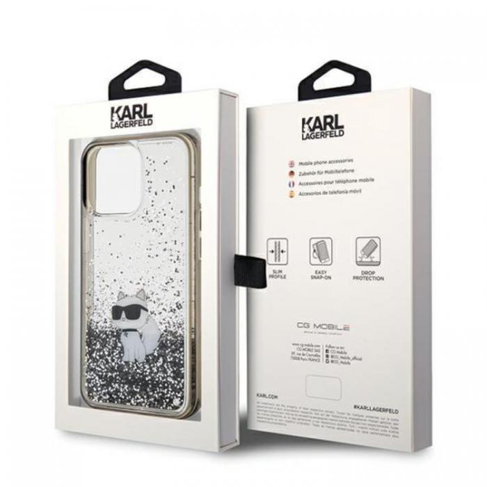 KARL LAGERFELD - KARL LAGERFELD iPhone 13 Pro/13 Mobilskal Liquid Glitter Choupette