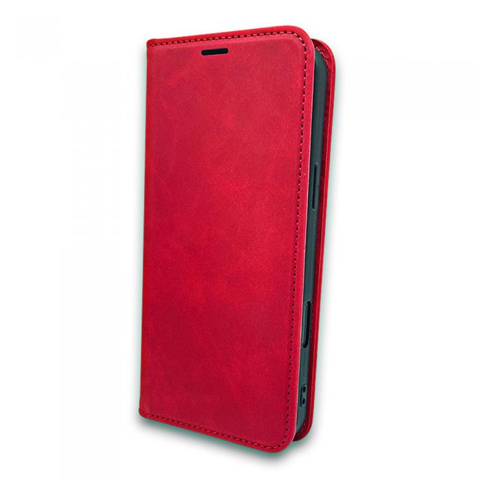 A-One Brand - iPhone 16 Plus Plnboksfodral Smart Suede - Rd