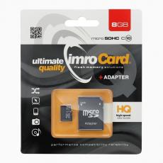 Imro - Imro Minneskort MicroSD 8GB Med Adapter Klass 10 UHS