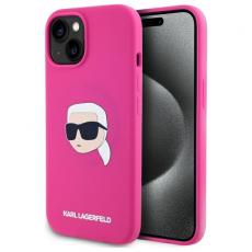 KARL LAGERFELD - Karl Lagerfeld iPhone 15 Mobilskal MagSafe Silikon Karl Head Print