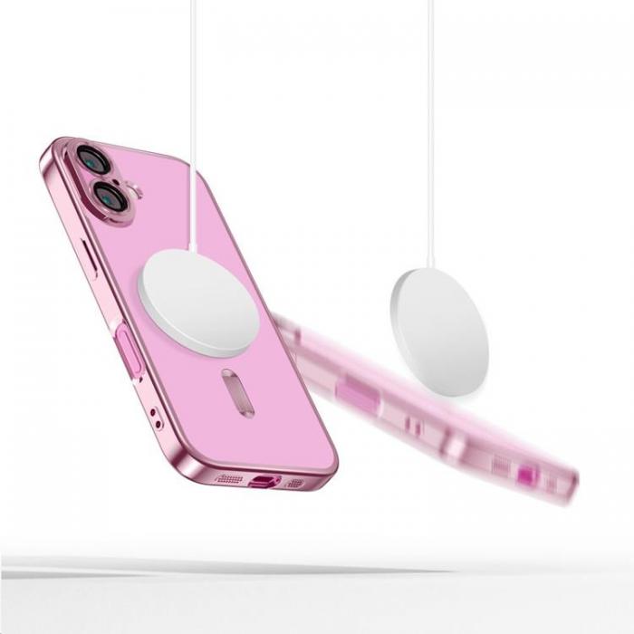 Tech-Protect - Tech-Protect iPhone 16 Mobilskal Magsafe Magflex - Shiny Rosa