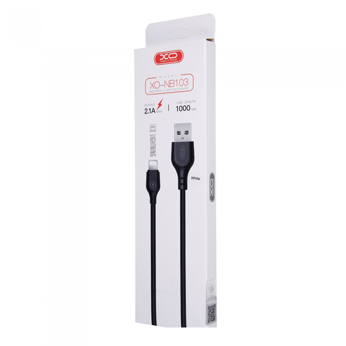 XO - XO USB-A till Lightning kabel 1m - Vit