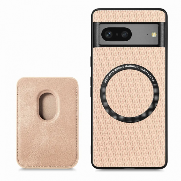 Taltech - Google Pixel 7A Mobilskal Korthllare Detachable - Ljusrosa