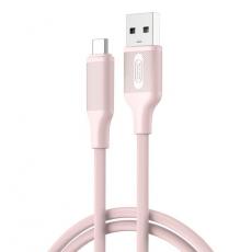 XO - XO USB-A Till USB-C Kabel 1m 3A NB265 - Rosa