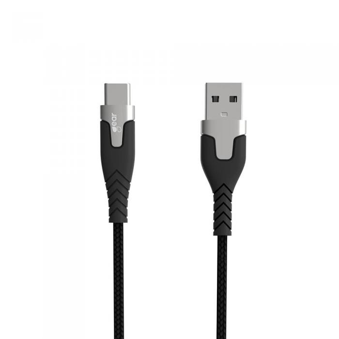 GEAR - GEAR LaddPRO USB-C till USB-A kabel 2.0 1.5m Svart