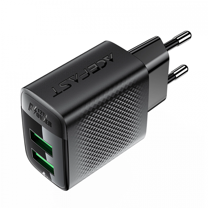 Acefast - Acefast A86 Vggladdare 12W 2x USB-A - Svart