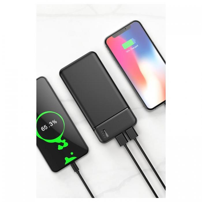 Maxlife - Maxlife Powerbank 10000mAh USB-C/Micro-USB 2.4A - Svart