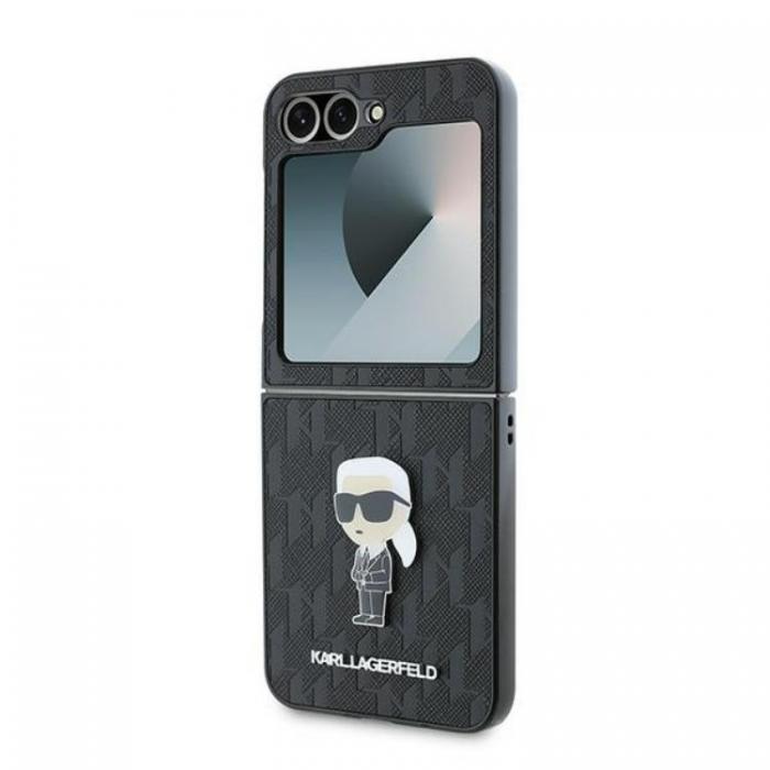 KARL LAGERFELD - Karl Lagerfeld Galaxy Z Flip 6 Mobilskal Saffiano Monogram Ikonik Pin