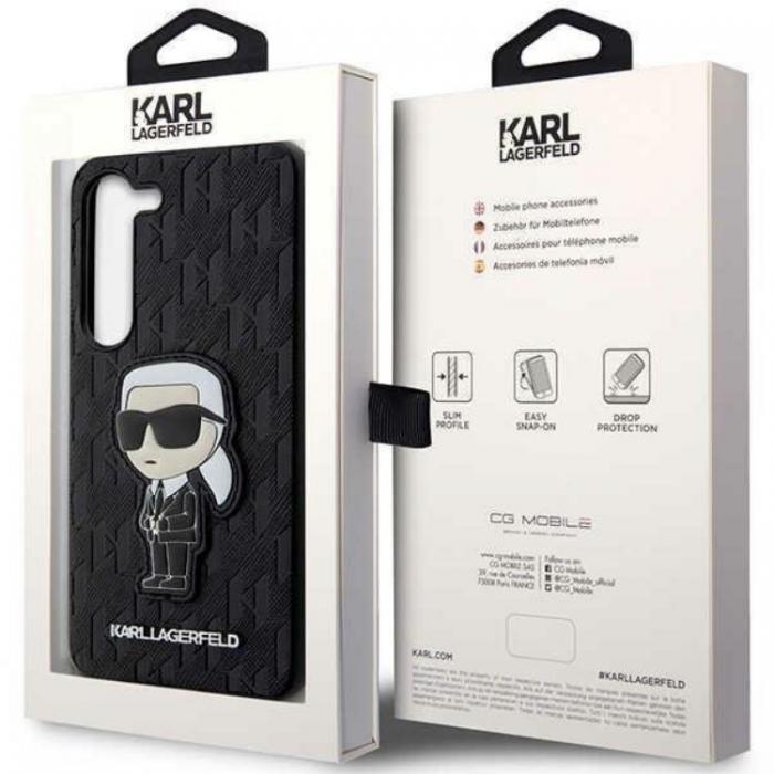 KARL LAGERFELD - Karl Lagerfeld Galaxy S23 Plus Skal Saffiano Monogram Ikonik - Svart