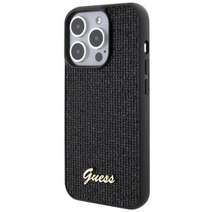 Guess - Guess iPhone 15 Pro Mobilskal Disco Metal Script - Svart