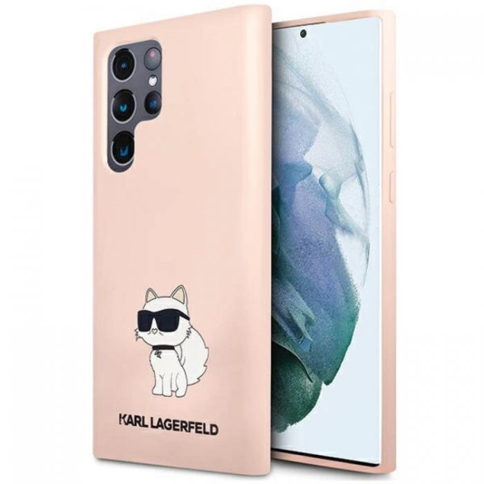 KARL LAGERFELD - Karl Lagerfeld Galaxy S24 Ultra Mobilskal Silikon Choupette - Rosa