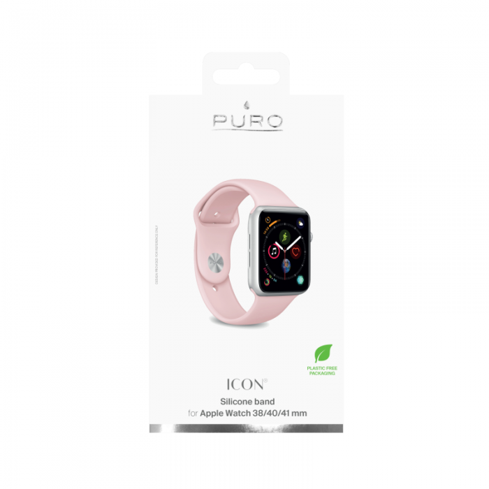 Puro - Puro Apple Watch 38/40/41 mm Armband Silikon - Rose