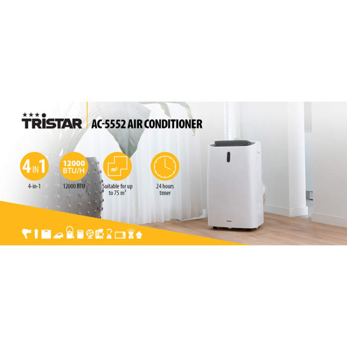 Tristar - Tristar Luftkonditionering AC 12000 BTU A-class AC-5552 3517W kyleffekt