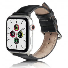 Beline - Beline Apple Watch (38/40/41mm) Armband Läder - Svart