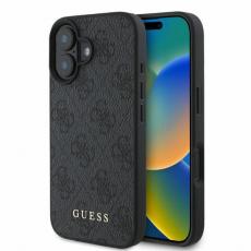 Guess - Guess iPhone 16 Mobilskal 4G Metal Gold Logo - Svart