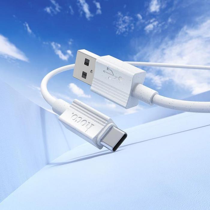 Hoco - HOCO USB-A Till USB-C 1m Kabel 3A X107 - Vit