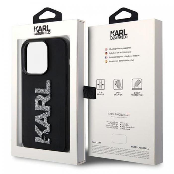 KARL LAGERFELD - Karl Lagerfeld iPhone 15 Pro Max Mobilskal 3D Glitter Logo