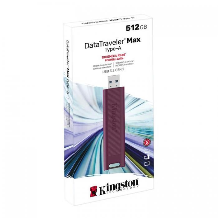 Kingston - Kingston Flash Drive 512GB USB-A 3.2 Gen2 Data Traveler MAX A