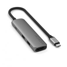 Satechi - Satechi 4-i-1 HUBB USB-C Slim Multiport Adapter 4K - Rymdgrå