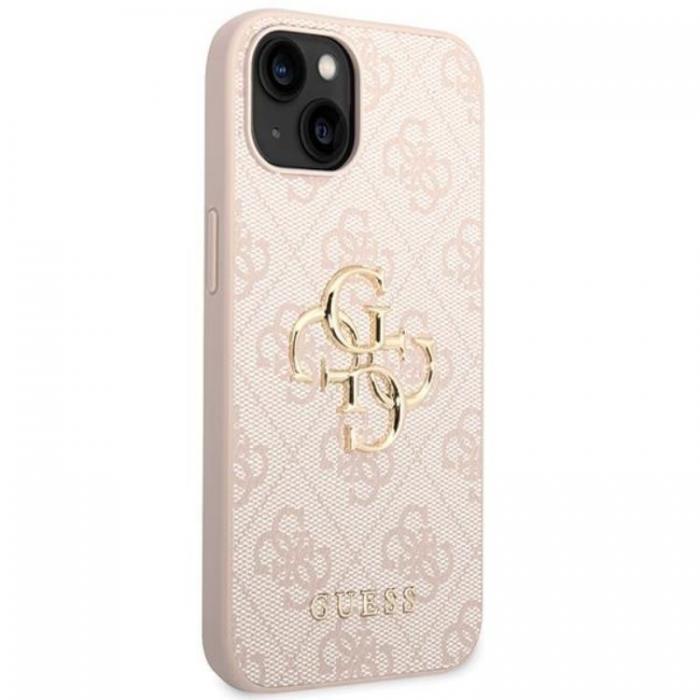 Guess - Guess iPhone 15 Plus Mobilskal Big Metall Logo - Rosa