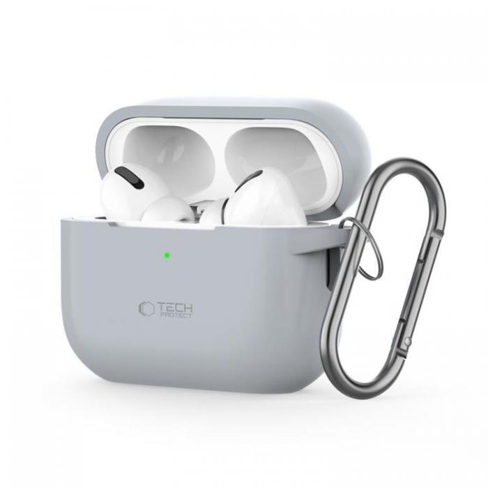 Tech-Protect - Tech-Protect Apple Airpods Pro 1/2 Skal Silikon Hook - Crayon Gr