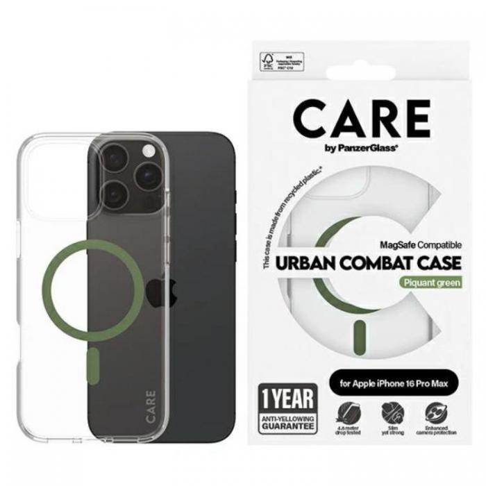 PanzerGlass - CARE By PanzerGlass iPhone 16 Pro Max Mobilskal MagSafe - Grn