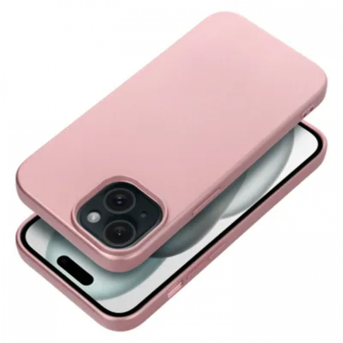 A-One Brand - iPhone 15 Mobilskal Metallic - Rosa