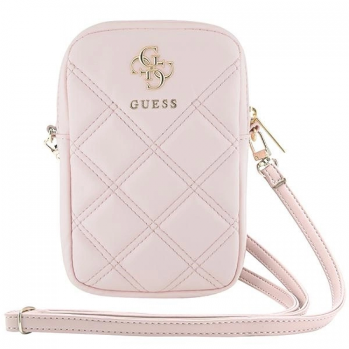 Guess - Guess Mobilvska Zip Quilted 4G - Rosa