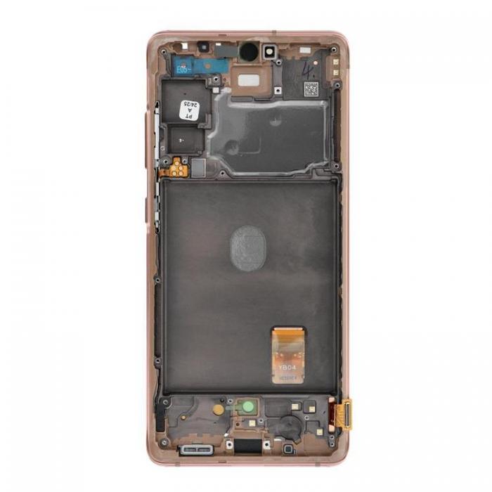 SpareParts - SAMSUNG S20 FE 4G/5G Skrm med LCD-display ServicePack Orange