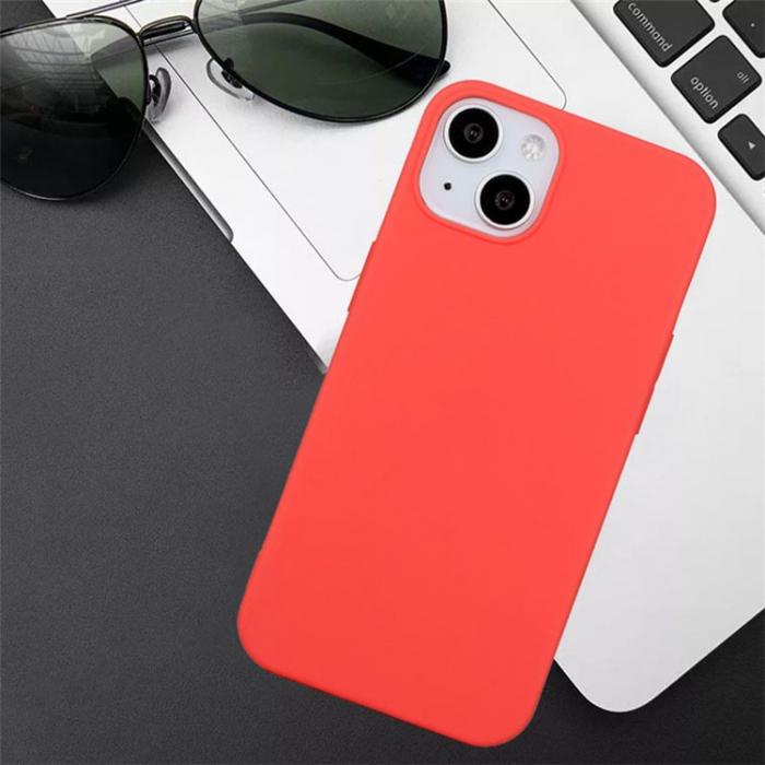 A-One Brand - iPhone 15 Plus Mobilskal TPU Matte Slim-Fit - Rd