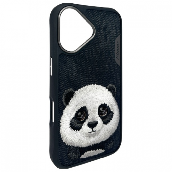 NIMMY - Nimmy iPhone 16 Mobilskal Big Eyed Pet 2.0 Panda - Svart