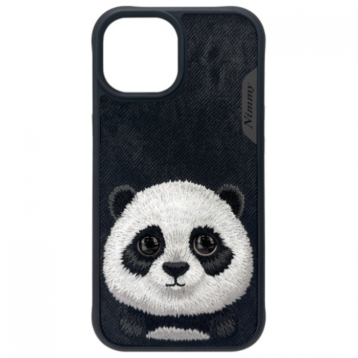 NIMMY - Nimmy iPhone 15 Mobilskal Big Eyed Pet 2.0 Panda - Svart