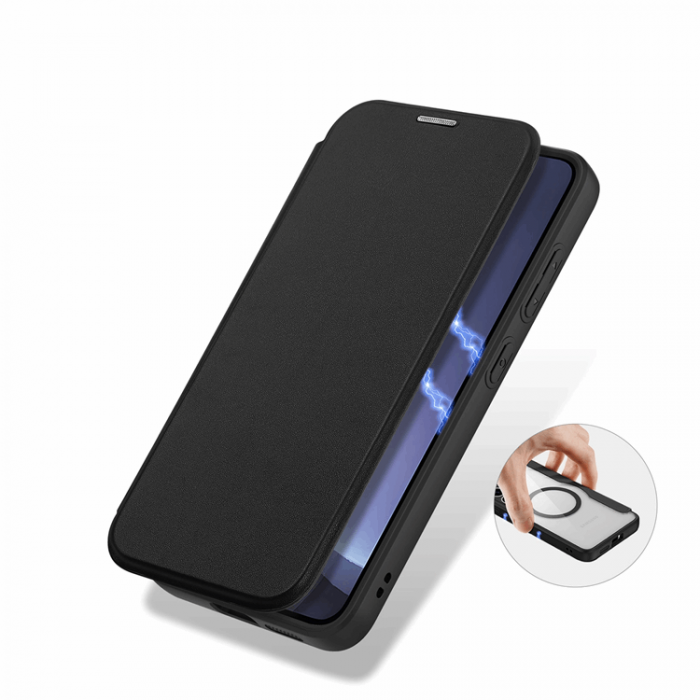 Dux Ducis - Dux Ducis Galaxy S25 Plus Plnboksfodral MagSafe Skin X Pro - Svart