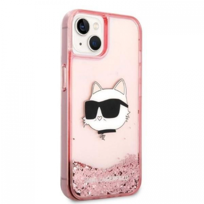 KARL LAGERFELD - Karl Lagerfeld iPhone 14 Plus Skal Glitter Choupette - Rosa