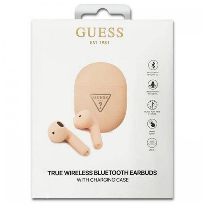 Guess - Guess TWS Bluetooth In-Ear Hrlurar Triangle Logo - Rosa